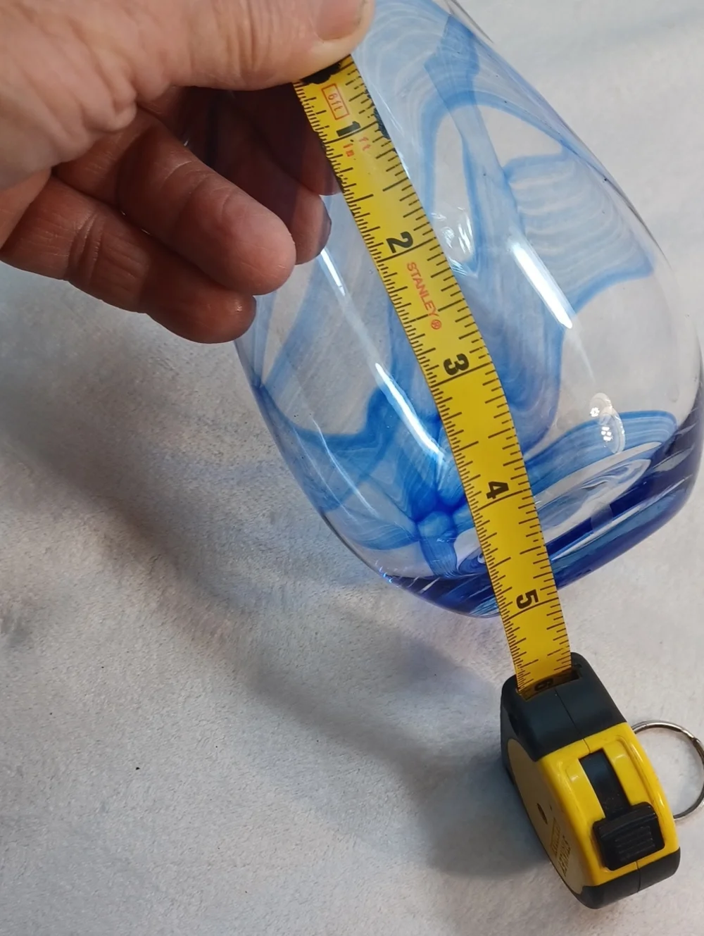 pier 1 imports hand blown blue swirl stemless glasses set of 2 art glass tumbler